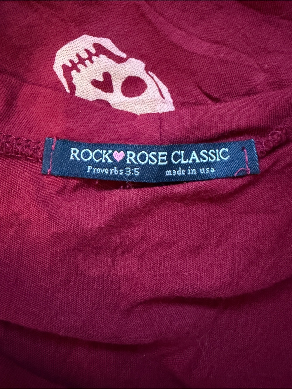 Rock Rose Classic Womens Skull Fringe Tank Top Size L Red Fairy Grunge Festival - Picture 2 of 6